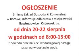 UWAGA!!! BRAK DOSTAWY WODY W DNIACH 20-22 SIERPNIA W GODZINACH 8.00-15.00