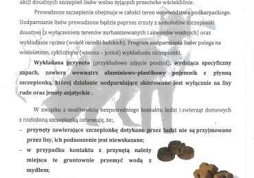 Komunikat Podkarpackiego Wojewódzkiego Lekarza Weterynarii