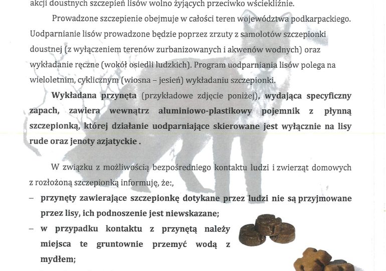 Komunikat Podkarpackiego Wojewódzkiego Lekarza Weterynarii