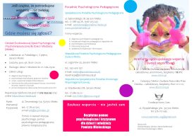 Lokalne formy wsparcia psychologicznego i psychoterapeutycznego dla dzieci i młodzieży z terenu Powiatu Mieleckiego
