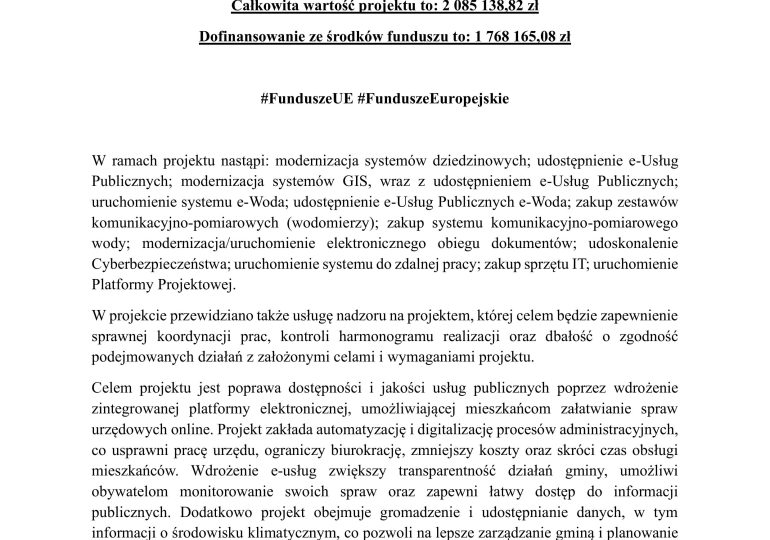 Cyfrowy urząd w twoim domu-elektroniczna administracja blisko mieszkańców i mieszkanek w Gminie Gawłuszowice