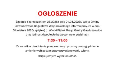 OGŁOSZENIE